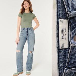 Hollister Ultra High Rise Dad Jeans 4 Short 27 Short Preowned